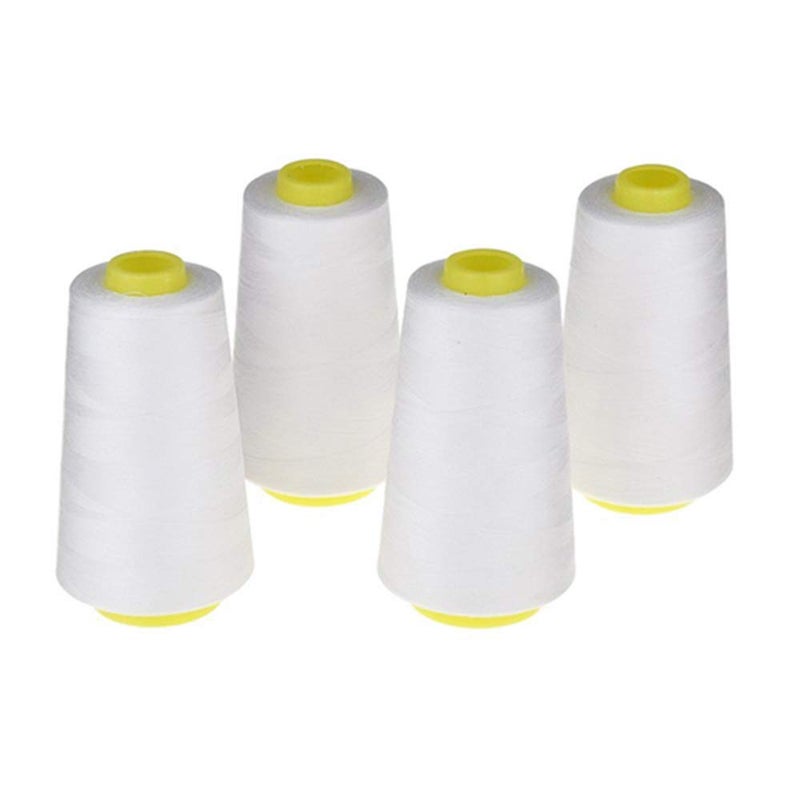 LNKA White Sewing Thread Cones(4 Pack of 3000 Yards Each), All Purpose Polyester Thread Spools for Sewing/Serger Machines, Overlock, Quilting, Hand Embroidery - Image 2